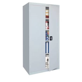 Sandusky Storage Cabinet With Adjustable Shelves, Dove Gray 4 Sandusky Storage Cabinet With Adjustable Shelves, Dove Gray - Image 2