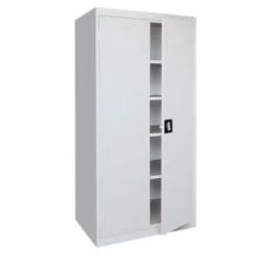 Sandusky Storage Cabinet With Adjustable Shelves, Dove Gray