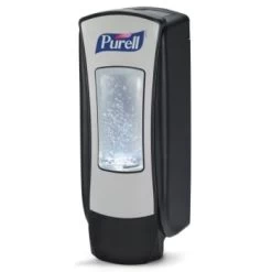 PURELL® ADX-12 Push-Style Sanitizer Dispenser, Chrome/Black, For 1200 ML ADX-12 Hand Sanitizer Refills
