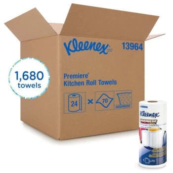 Kimberly Clark Kimberly-Clark Kleenex Towels Premier Kitchen Paper Towels, Perforated, Case Of 24 Rolls 4 Kimberly Clark Kimberly-Clark Kleenex Towels Premier Kitchen Paper Towels, Perforated, Case Of 24 Rolls - Image 2