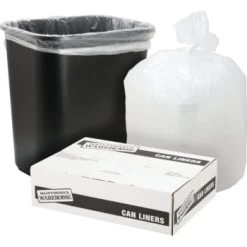 Maintenance Warehouse® 55-60 Gal 17 Mic High-Density Trash Bag (200-Pack) (Clear)