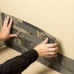 Aspect Stone Peel And Stick Backsplash In Medley Slate, 6-In X 24-In -Home Storage And Cleaning 124220 w DetailedProductView6 Lg