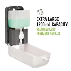 Alpine Industries 1200 ml white Wall mount automatic foam soap dispenser 29 Alpine Industries 1200 ml white Wall mount automatic foam soap dispenser -Home Storage And Cleaning 125916 DetailedProductView10 Lg