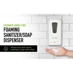 Alpine Industries 1200 ml white Wall mount automatic foam soap dispenser 33 Alpine Industries 1200 ml white Wall mount automatic foam soap dispenser -Home Storage And Cleaning 125916 DetailedProductView14 Lg