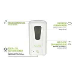 Alpine Industries 1200 ml white Wall mount automatic foam soap dispenser 34 Alpine Industries 1200 ml white Wall mount automatic foam soap dispenser -Home Storage And Cleaning 125916 DetailedProductView15 Lg