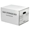 Skilcraft Easy Storage Box, Legal Files, 14.75 X 12 X 9.5, White, Package Of 12 -Home Storage And Cleaning 146930 w MainProductImage Lg