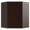 Cnc Cabinetry 30" H Diagonal Corner Wall Cabinet, Luxor Espresso
