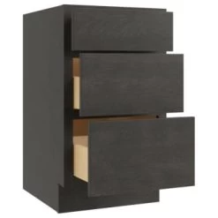 Cnc Cabinetry 18" W Vanity Drawer Base Cabinet, Luxor Smoky Grey