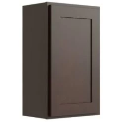 Cnc Cabinetry 15" W X 30" H 1 Door Wall Cabinet, Luxor Espresso
