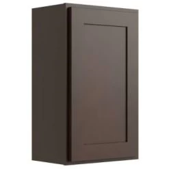 Cnc Cabinetry 18" W X 30" H 1 Door Wall Cabinet, Luxor Espresso