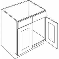 Cnc Cabinetry 36" W Sink Base Cabinet, Country Oak