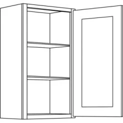 Cnc Cabinetry 18" W X 30" H 1 Door Wall Cabinet, Country Oak