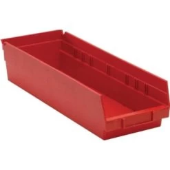 Quantum Storage Systems® Red 17-7/8 X 6-5/8 X 4 In Economy Shelf Bin Package Of 20