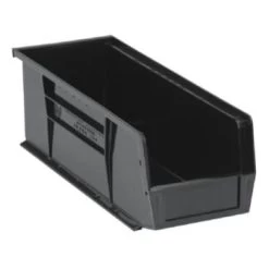 Quantum Storage Systems® Black 14-3/4 X 5-1/2 X 5 In Stack And Hang Bin Package Of 12