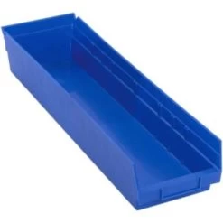 Quantum Storage Systems® Economy 4 In Blue Shelf Bin 23-5/8 X 6-5/8 X 4 In Package Of 8