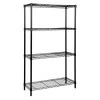 Quantum Storage Systems® 4-Shelf Starter Kit Black Epoxy Wire Shelving 24x36x74 Inch -Home Storage And Cleaning 182777 w MainProductImage Lg