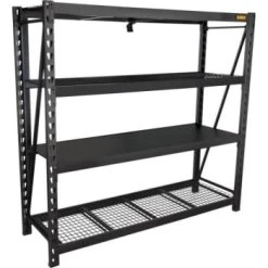 Dewalt 6-Foot Tall Black Frame 4 Shelf Industrial Storage Rack