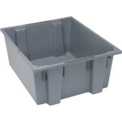 Quantum Storage Systems® Gray Stack And Nest Totes 23-1/2x19-1/2x10 In Package Of 3