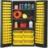 Quantum Storage Systems® Yellow 36w In Cabinet With 3 Adjustable Shelves And 102 Ultra Bins -Home Storage And Cleaning 190387 w MainProductImage Lg