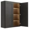 Cnc Cabinetry Luxor Smoky Grey Wall Cabinet 24w X 42h -Home Storage And Cleaning 191403 w MainProductImage Lg