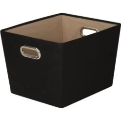 Honey-Can-Do Medium Storage Bin Black
