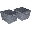 Honey-Can-Do Medium Woven Basket Package Of 2 Grey -Home Storage And Cleaning 198260 V Lg