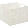 Honey-Can-Do Parchment Cord Basket With Liner White 10H X 13W X 12-1/4"L -Home Storage And Cleaning 198276 V Lg
