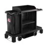 Suncast Commercial Premium Housekeeping Cart Partially Pre-Assembled, Black -Home Storage And Cleaning 203132 w MainProductImage Lg