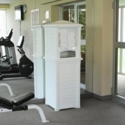 Mayne Lakeland 66 Inch Tall White Towel Storage Unit -Home Storage And Cleaning 207622 v DetailedProductView1 Lg