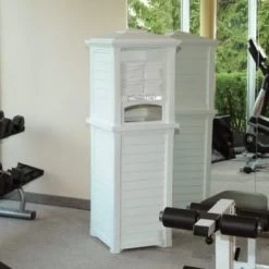 Mayne Lakeland 66 Inch Tall White Towel Storage Unit -Home Storage And Cleaning 207622 v DetailedProductView2 Lg