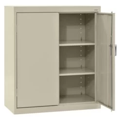 Sandusky Counter Height Cabinet In Putty, 36 In. W X 42 In. H X 18 In. D