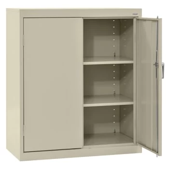 Sandusky Counter Height Cabinet In Putty, 36 In. W X 42 In. H X 18 In. D 3 Sandusky Counter Height Cabinet In Putty, 36 In. W X 42 In. H X 18 In. D