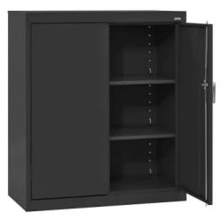 Sandusky Counter Height Cabinet In Black, 36 In. W X 42 In. H X 18 In. D