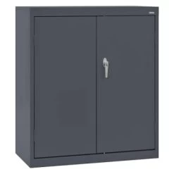 Sandusky Counter Height Cabinet In Charcoal, 36 In. W X 42 In. H X 24 In. D