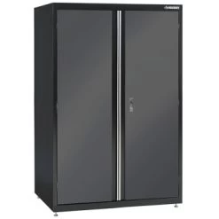 Husky Welded Cabinet In Black And Gray, 46 In. W X 72 In. H X 24 In. D