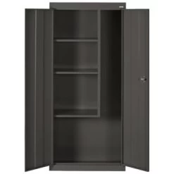 Sandusky Garage Cabinet In Black, 30 In. W X 66 In. H X 15 In. D