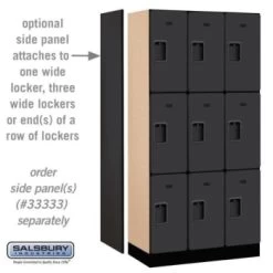 Salsbury Industries® Black 12 Inch Wide Designer Wood Locker 6 Feet X 18 Inches -Home Storage And Cleaning 227020 w DetailedProductView1 Lg