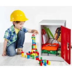 Adir Office 24 In. X 15 In. Steel Single Tier Key Lock Locker Red -Home Storage And Cleaning 227156 RightView Lg