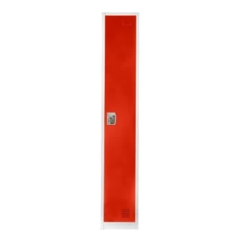 Adir Office 72 In. X 12 In. Steel Single Tier Key Lock Locker Red 4 Adir Office 72 In. X 12 In. Steel Single Tier Key Lock Locker Red - Image 2