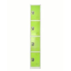 Adir Office 72 In. X 12 In. 4-Compartment Steel Key Lock Locker Green -Home Storage And Cleaning 227162 RightView Lg