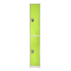 Adir Office 72 In. X 12 In. 2-Compartment Steel Locker Green -Home Storage And Cleaning 227174 BackView Lg