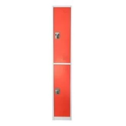Adir Office 72 In. X 12 In. 2-Compartment Steel Locker Red -Home Storage And Cleaning 227177 BackView Lg