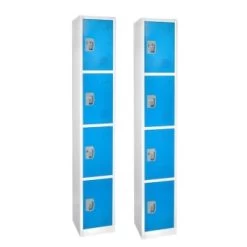 Adir Office 72 In. X 12 In. 4-Compartment Steel Locker Blu