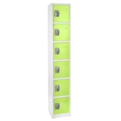 Adir Office 72 In. X 12 In. 6-Compartment Steel Locker Grn -Home Storage And Cleaning 227195 FrontView straighton Lg