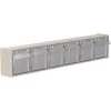 Quantum Storage Systems® Clear 6 Tip Out Bins Cabinet With Ivory Exterior -Home Storage And Cleaning 229512 V Lg