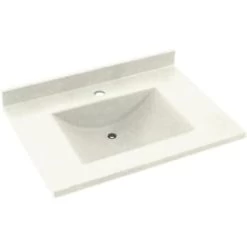 Swan® Bisque Contour Solid Surface Single Bowl Vanity Top 22" X 37"