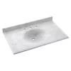 Swan® Ice Ellipse Solid Surface Single Bowl Vanity Top 22" X 25"