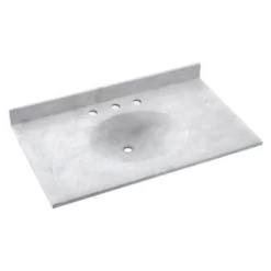Swan® Ice Ellipse Solid Surface Single Bowl Vanity Top 22" X 25"