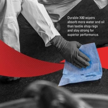 Wypall X80 Extended Use Cloths Brag Box Format Reusable Wipes In Blue (160-Case) 8 Wypall X80 Extended Use Cloths Brag Box Format Reusable Wipes In Blue (160-Case) - Image 6