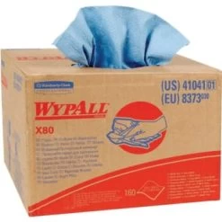 Wypall X80 Extended Use Cloths Brag Box Format Reusable Wipes In Blue (160-Case)